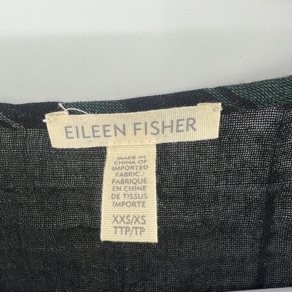 Eileen Fisher Striped Organic Linen Tunic Top Women's XXS/XS Oversized - Picture 4 of 7